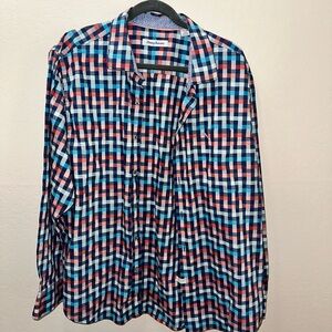 Tommy Hilfiger Mens Multicolor Checkered Top